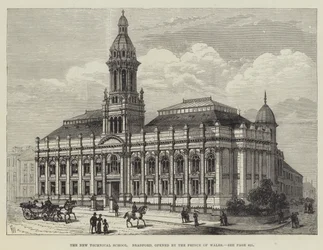 Die neue technische Schule, Bradford, eröffnet vom Prinzen von Wales